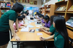 ภาพบรรยากาศโครงการพัฒนาห้องสมุดโรงเรียนวัดท้องคุ้ง