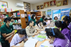 ภาพบรรยากาศโครงการพัฒนาห้องสมุดโรงเรียนวัดท้องคุ้ง